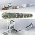 Easy open end metal can lid making machines line